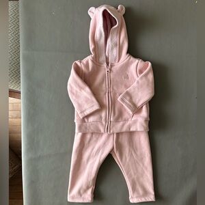 Baby Gap Pink Bear Sweatsuit Set